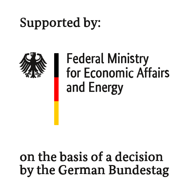 Funded by the Federal Ministry for Economic Affairs and Energy on the basis of a decision of the German Bundestag